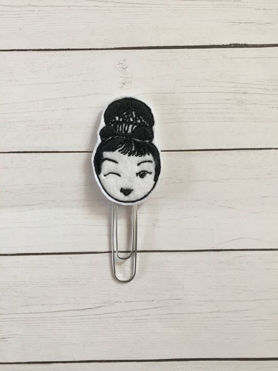 Classy Audrey planner Clip/Planner Clip/Bookmark. Girl Planner Clip. Audrey Hepburn Clip. Breakfast At Tiffany's Planner Clip