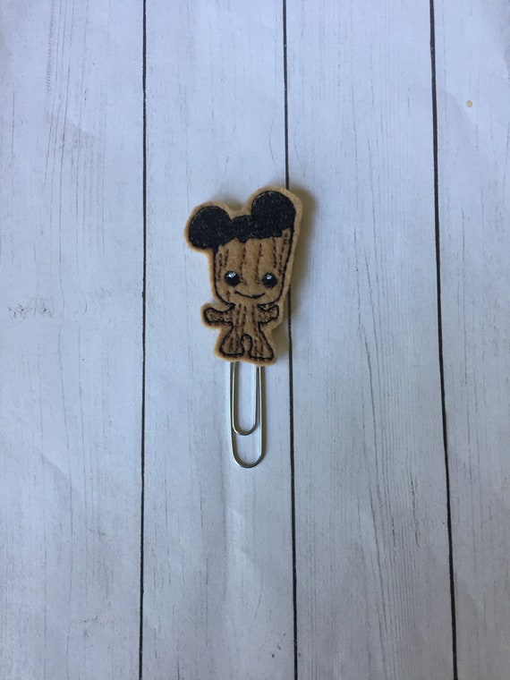 Baby Groot With Mouse Ears Planner Clip. Tree Guy planner Clip/Bookmark. Galaxy planner clip. Guardian planner clip. Groot