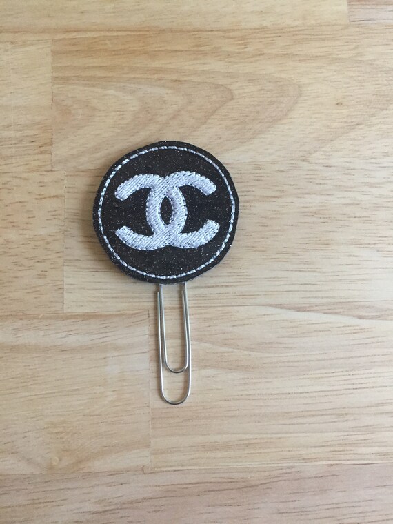 Glitter Logo Clip/Planner Clip/Bookmark. Logo Planner Clip. Designer Planner Clip. Coco Planner Clip