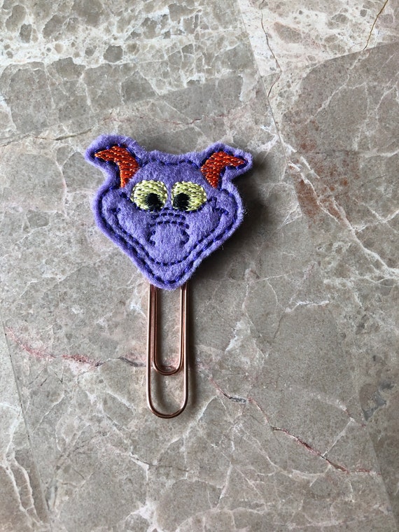 Figment Dragon Face Planner Clip/Paper Clip/Feltie Clip. Dragon planner clip. Character planner clip