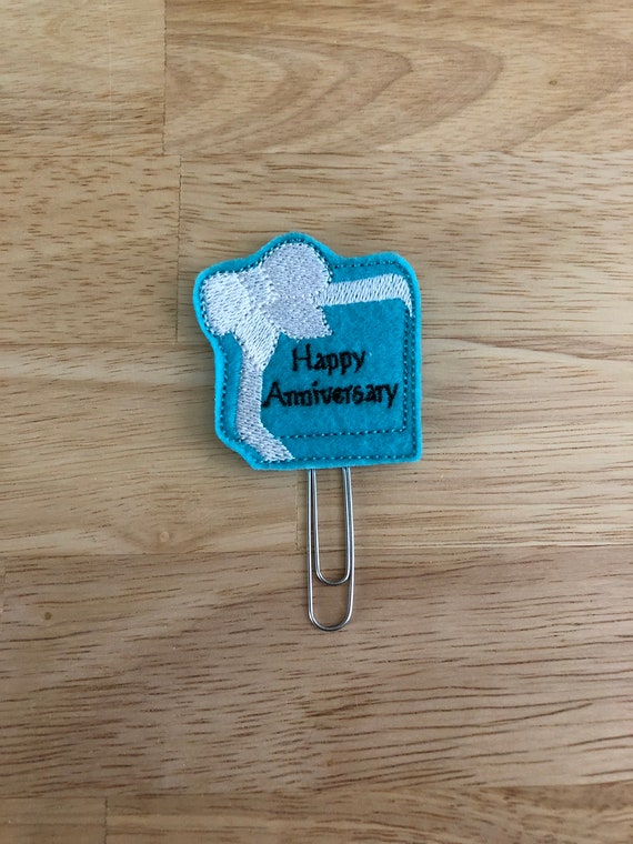 Happy Anniversary Gift Box planner Clip/Planner Clip/Bookmark. Blue Box Planner Clip. Present Planner Clip. Anniversary Planner Clip