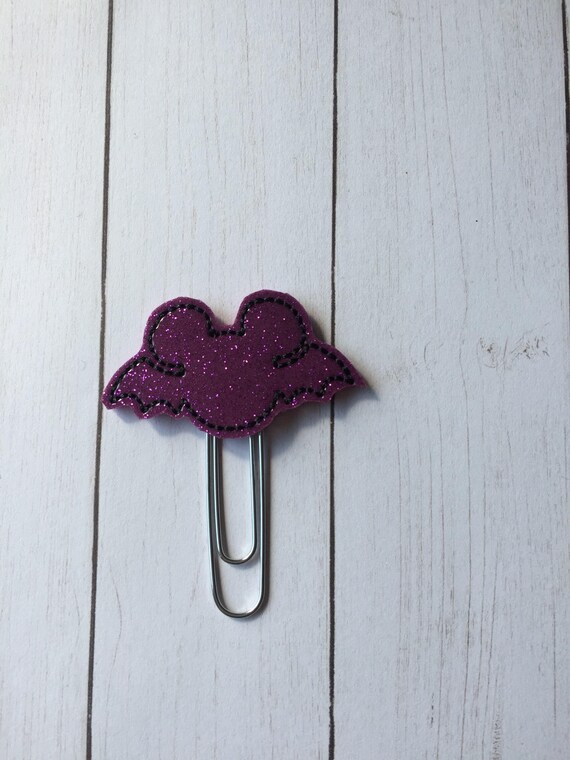 Glitter Mouse Bat planner Clip/Planner Clip/Bookmark. Mouse planner clip. Bat planner clip. Glitter planner clip. Character planner clip