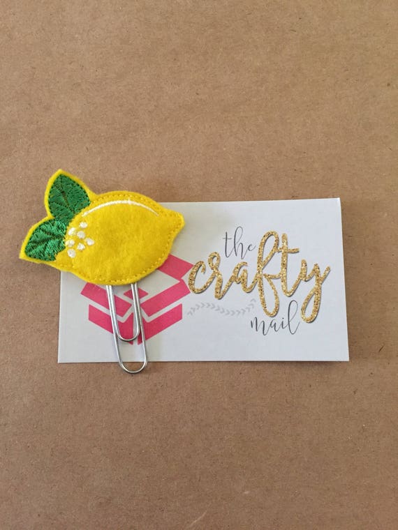 Lemon planner Clip/Planner Clip/Bookmark.