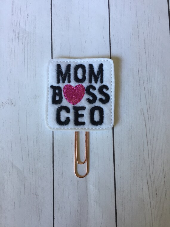 Mom Boss CEO Clip/Planner Clip/Bookmark. Mom Planner Clip. Boss Planner Clip. CEO Planner Clip. Girl Boss Planner Clip