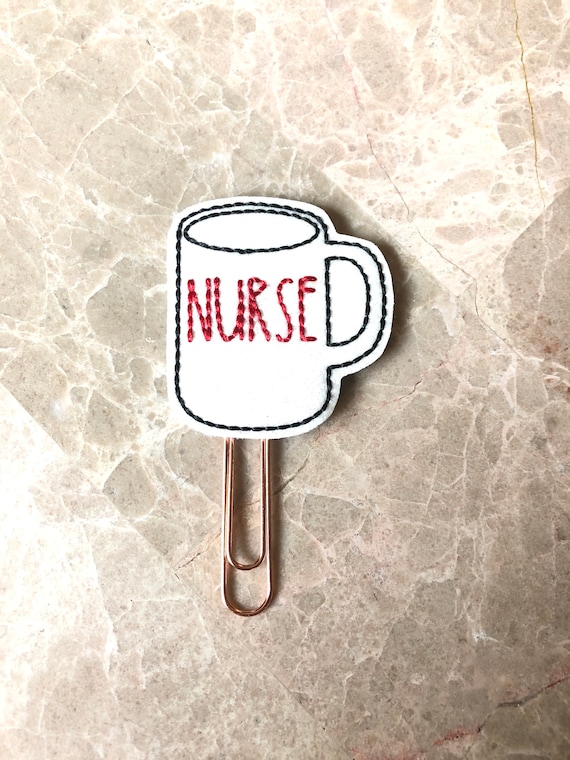 Glitter Vinyl Nurse Coffee Mug Clip/Planner Clip/Bookmark. Nurse Planner Clip. Medical Planner Clip. Glitter Planner Clip. Coffee Mug