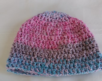 crochet tweed hat, crochet beanie, crochet winter hat, variegated beanie, adult beanie, crochet hat, crochet ladies hat, crochet womens hat