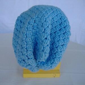 Boho slouchy hat, crochet blue beanie, hippie slouchy hat, crochet slouchy hat, bohemian style hat, dread hat, boho beanie,crochet dread hat