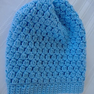 Boho slouchy hat, crochet blue beanie,hippie slouchy hat,crochet slouchy hat,bohemian style hat,crochet slouchy beanie,dread hat,boho beanie