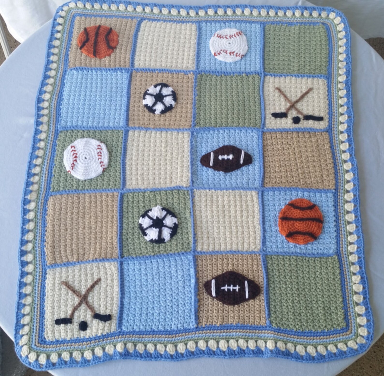 Crochet Baby Blanket Car Applique Blanket Tractor Applique Etsy