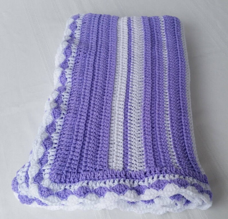 Crochet lavender afghan crochet baby blanket crochet quilt Etsy