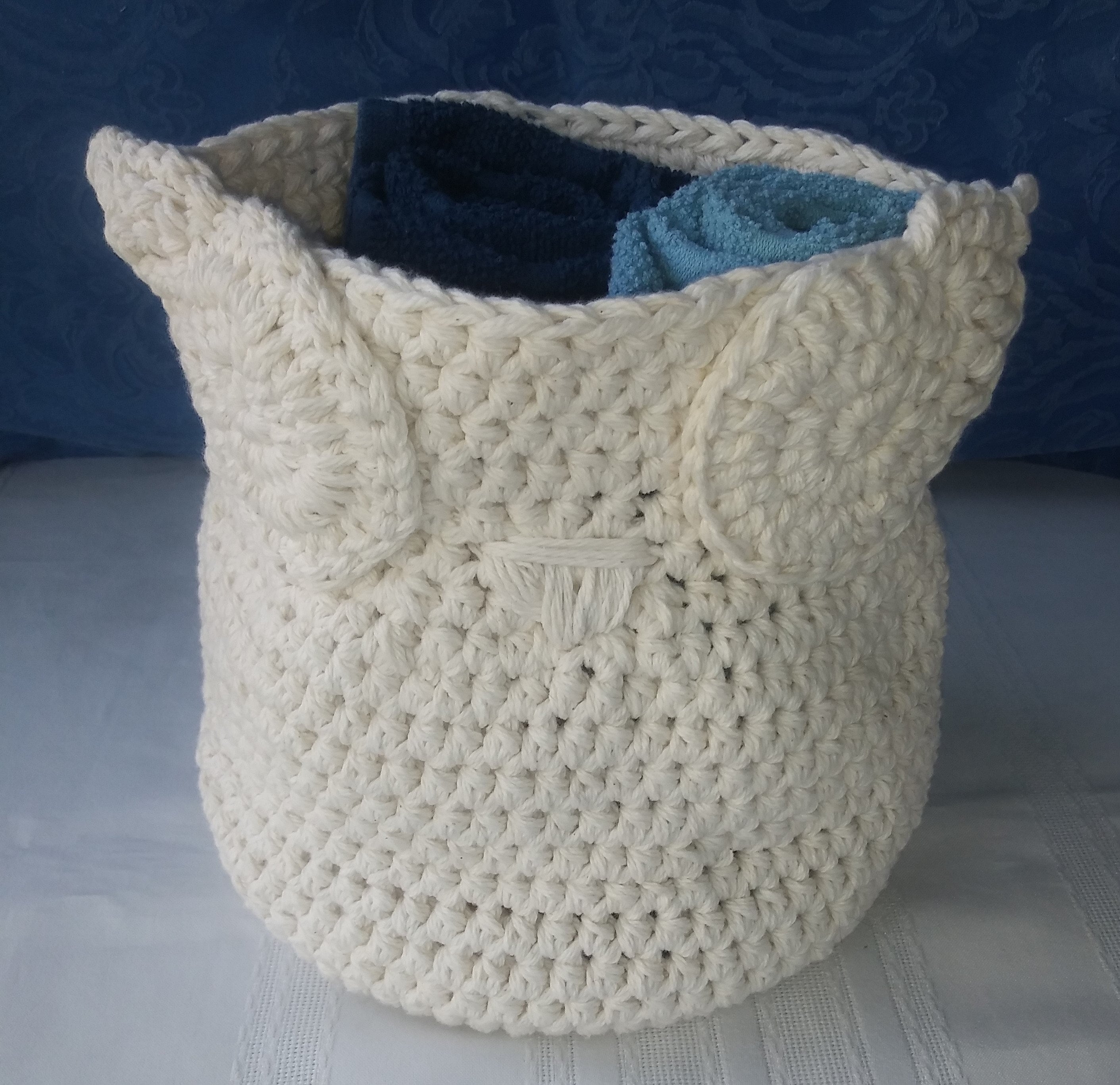 Crochet Square Basket Granny Basket Baskets & Bowls Kitchen Etsy