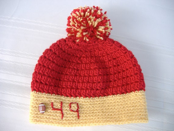Hat Pompom Hat 49ers Hat Football Hat 