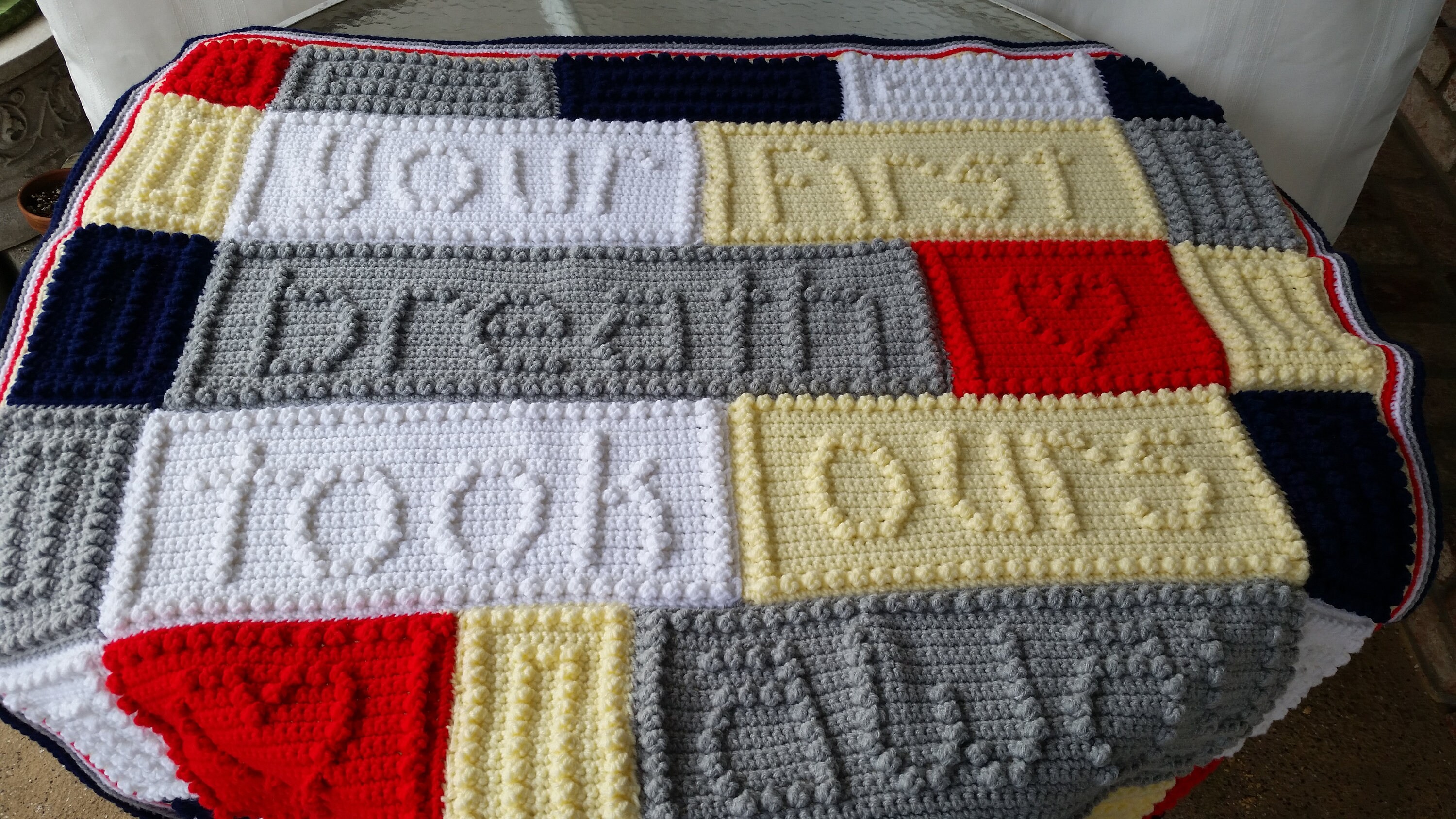 Wedding or Anniversary blanket crochet wedding vows blanket Etsy