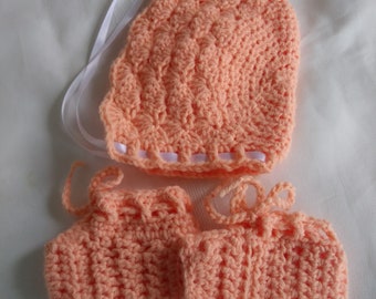 crochet baby bonnet, bonnet bootie set, beanie bootie set, baby bootie, baby beanie, unisex bootie, crochet beanie,crochet bonnet,unisex hat