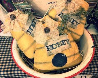 6” Primitive Beehive-Bees-Spring-Summer-Honey-Primitive Decor