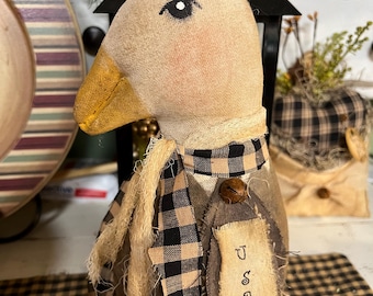 10” Primitive Eagle-Americana Decor-Patriotic American Eagle Doll