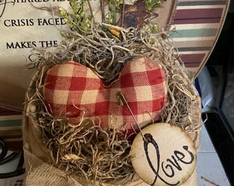 Primitive Heart Decor-Primitive Hearts-Valentine Hearts