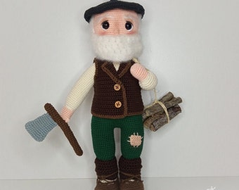 ESTERU AMIGURUMI PATTERN Woodcutter or lumberjack amigurumi pattern Tutorial to crochet or crochet this Christmas lumberjack doll