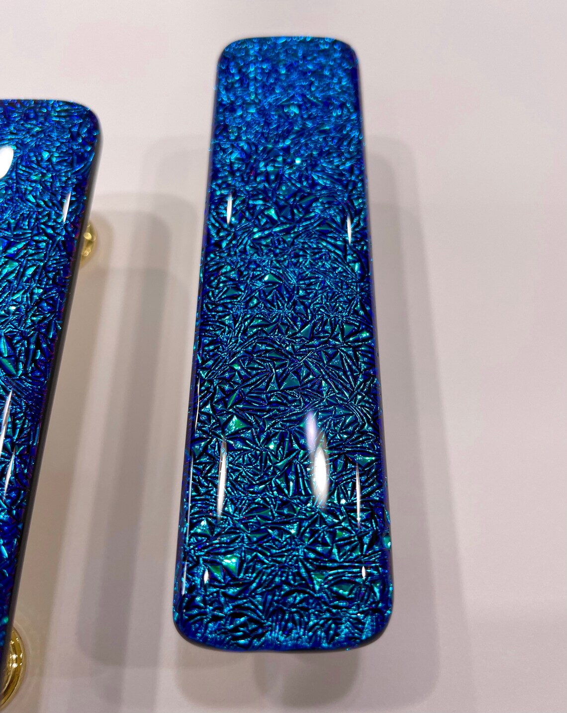 El gabinete de vidrio azul turquesa de hielo congelado tira y | Etsy