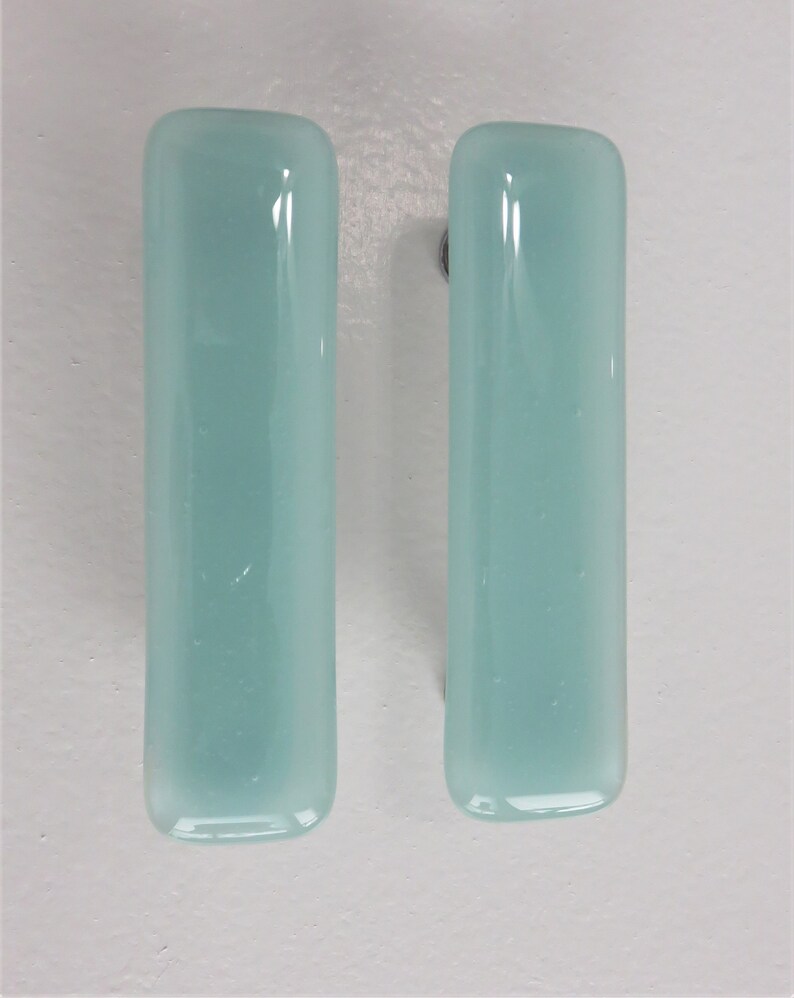 Custom glass hardware. Robins egg blue knobs and Etsy