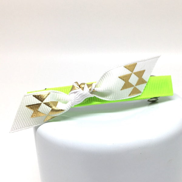 ODD Mod Hair Clip -  Gold & Neon