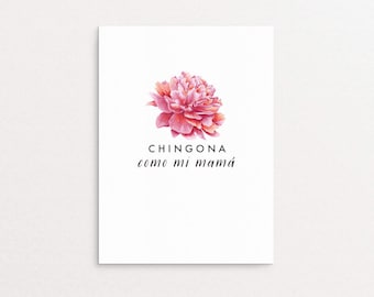 Printable Chingona Como Mi Mamá Spanish Mother's Day Poster Wall Art Digital Download