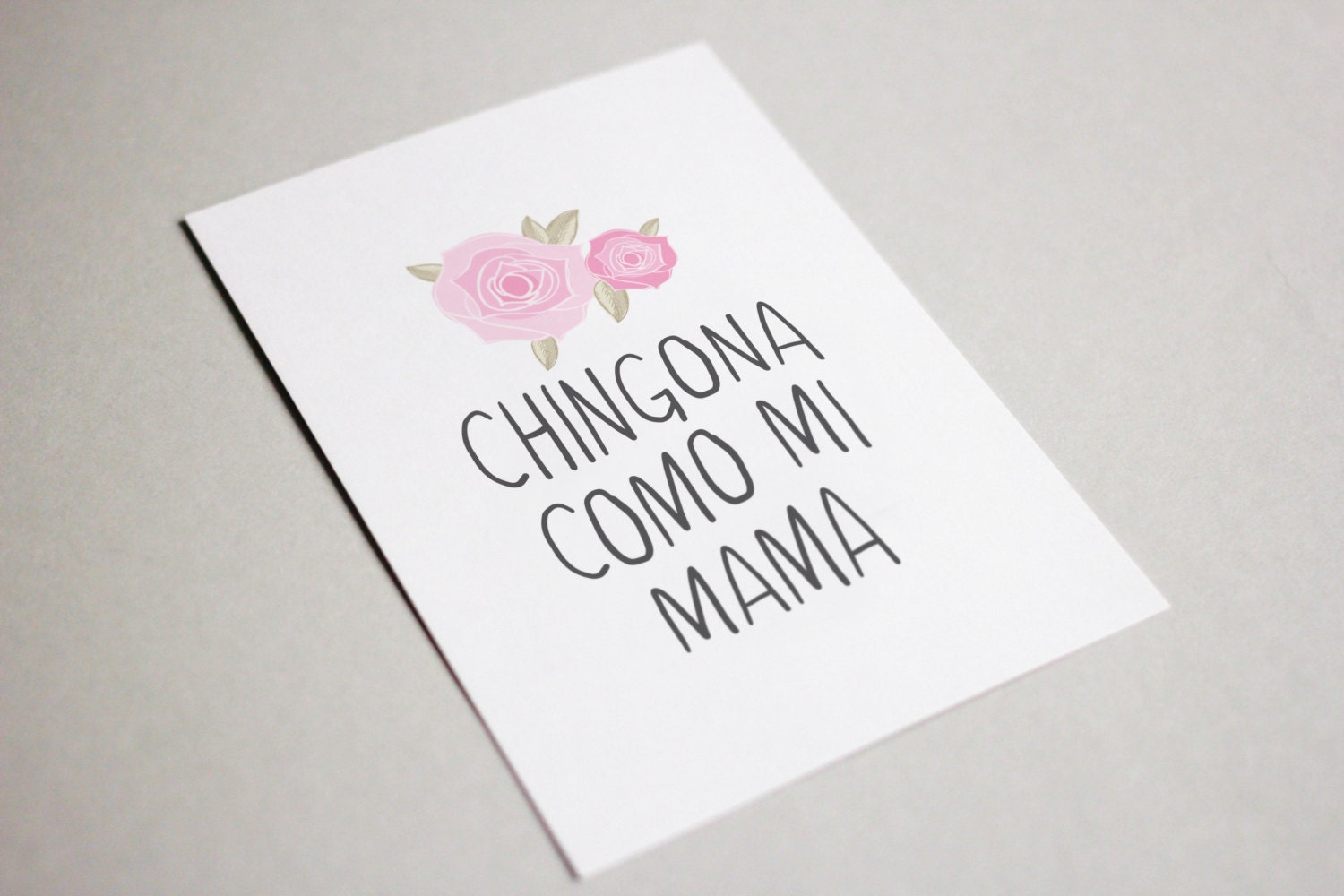 Printable Chingona Como Mi Mam Spanish Poster Wall Art Etsy