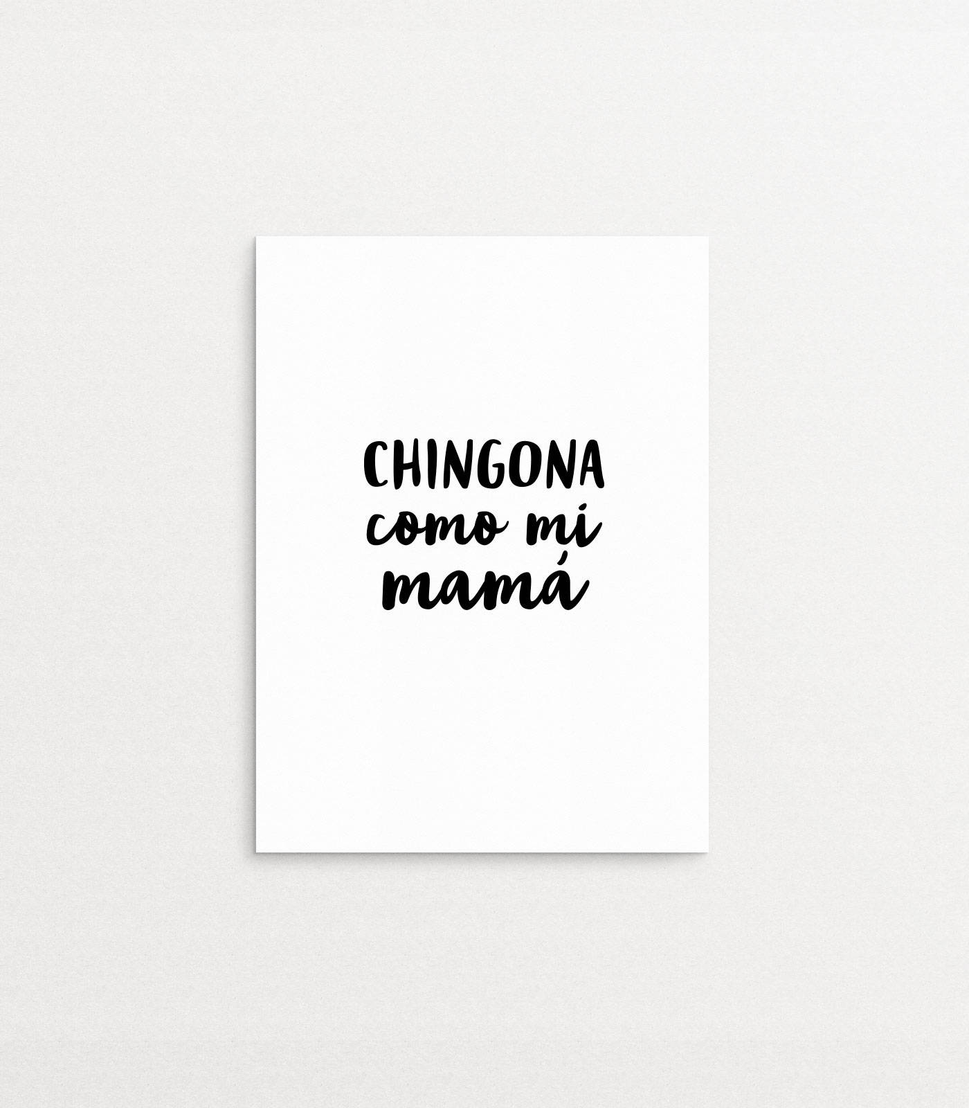Printable Chingona Como Mi Mam Spanish Quote Gallery Wall Etsy