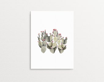 Cactus decor, Cactus printable set, Pastel cactus art, Botanical print, Watercolor wall art, Succulent art, Digital art prints, Boho decor