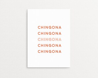 Chingona Printable | Feminist Spanglish Gallery Wall Art Print, Spanish Quote Digital Download, Latina Power, Latinx, Girl Power, Mexican