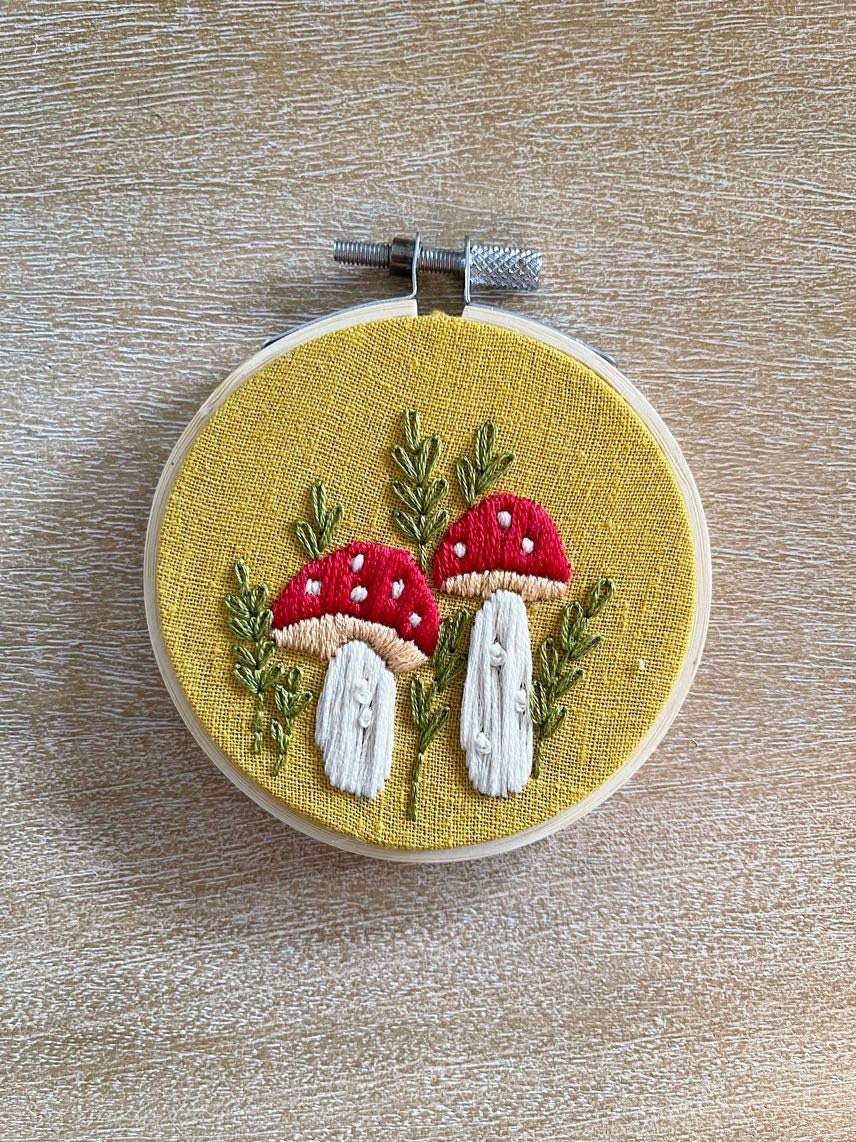 Embroidery Kit - Mushroom by Tomato Tomato Creative – The Handmade