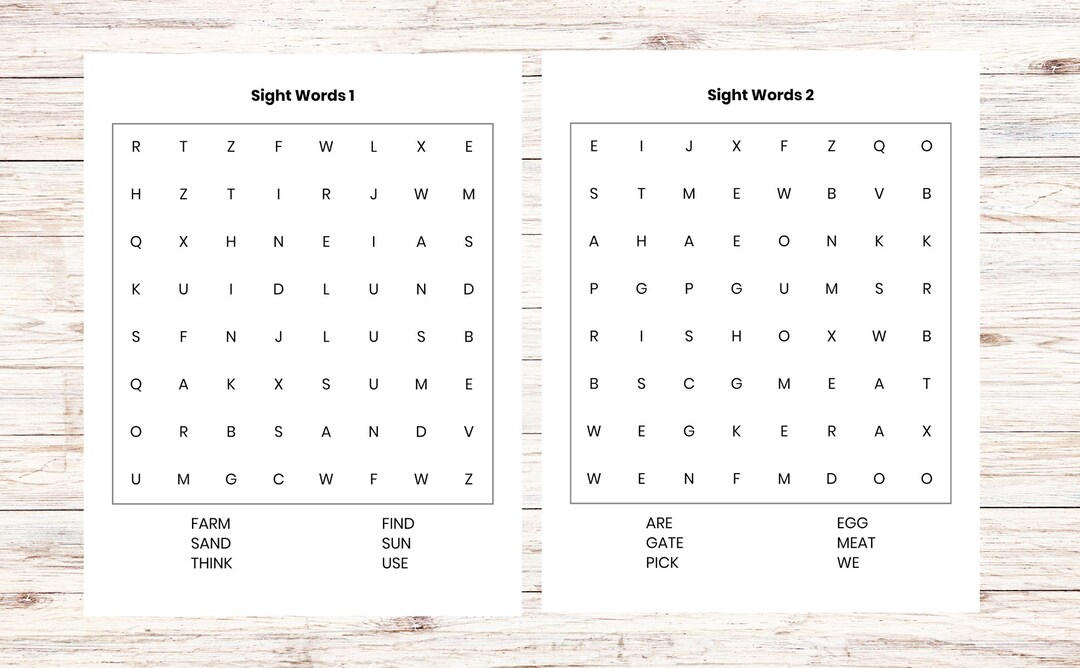 Fun Word Search Word Find for Kids Printable Activity Sight - Etsy