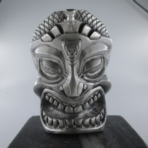 Maori tiki mask Hawaiian polynesian ratrod hotrod car hood ornament