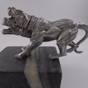 very rare cerberus 3-headed dog greek mythology car hood ornament