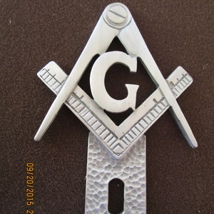 freemason license plate topper