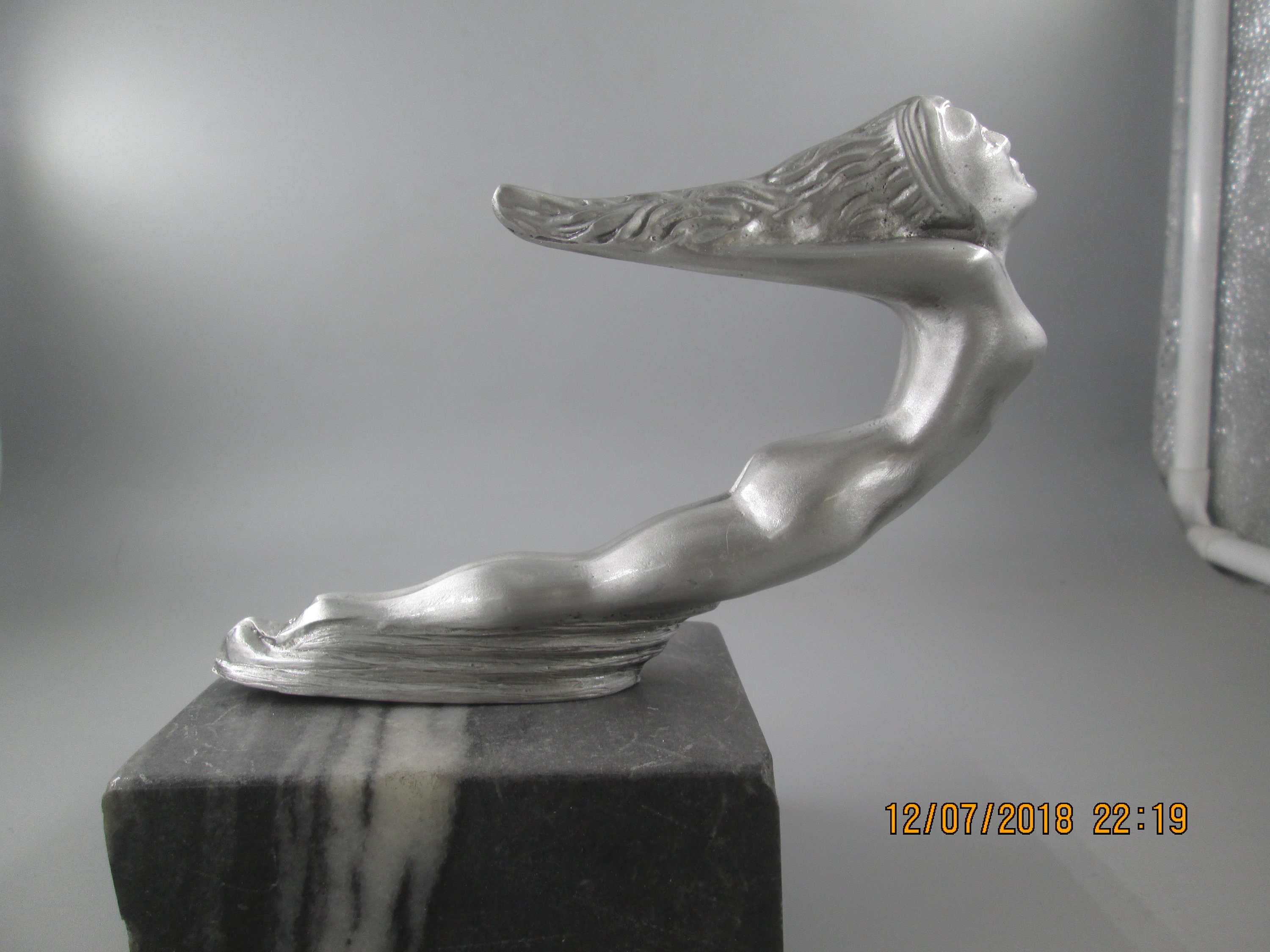 rare flying nymph winged lady 1920's cadillac ratrod car hood ornament