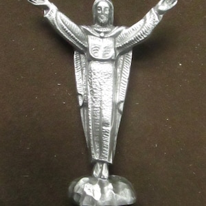 christ the redeemer, jesus on the mount, ratrod, hotrod, car hood ornament