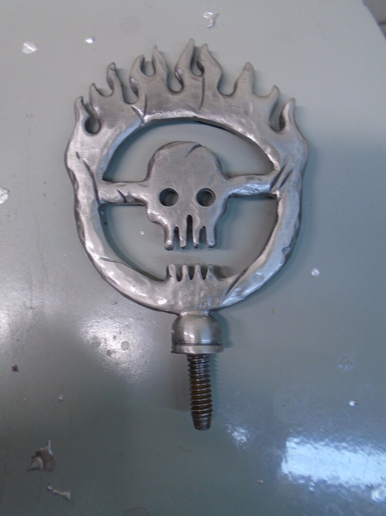thumbnail image 2 of African Silverback Gorilla Rat Rod Hood Ornament – Hotrod Car Mascot – Made In USA 2 of 5
