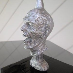 zombie head on a stake, ratrod, hotrod, car hood ornament