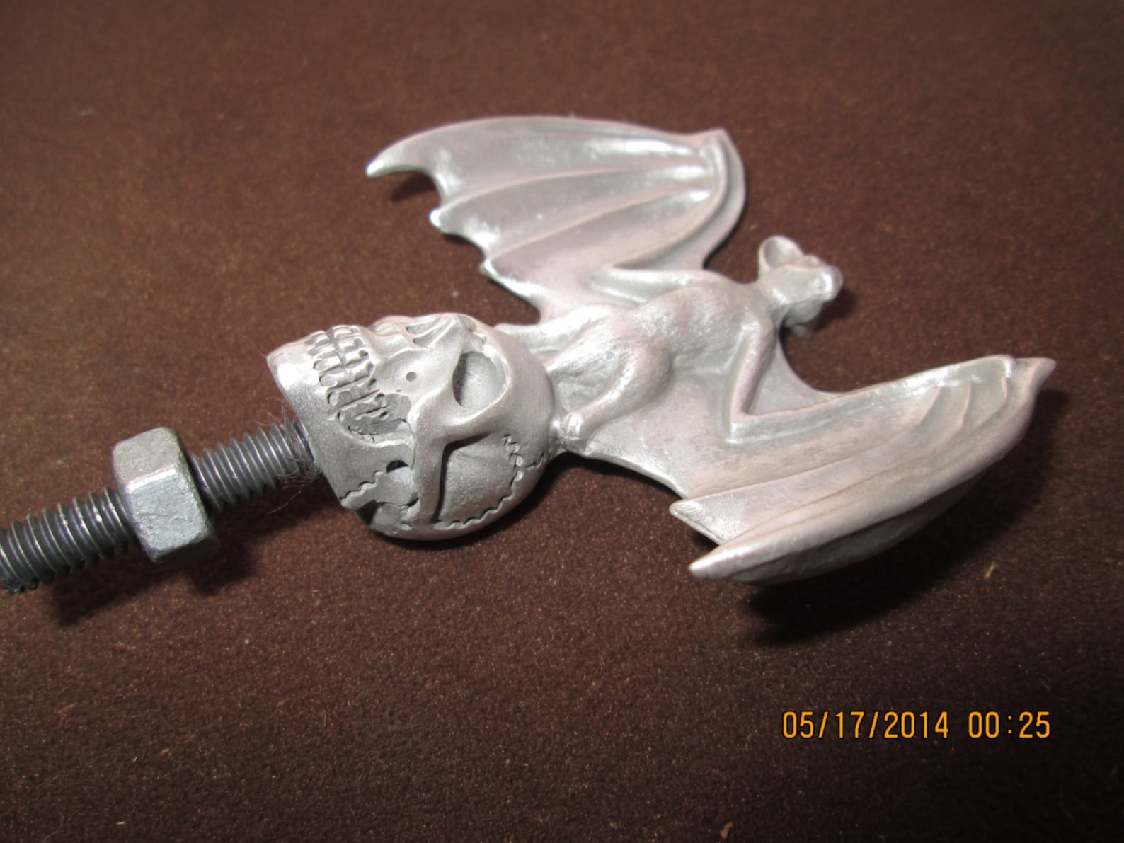 Rare Bat on Skull Rat Rod Hot Rod Car Hood Ornament Etsy