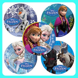 Frozen Stickers - Envelopzegels, Gunsten, Beloningstabellen voor ouders, Merit Awards voor leraren - Elsa Anna Olaf Stickers
