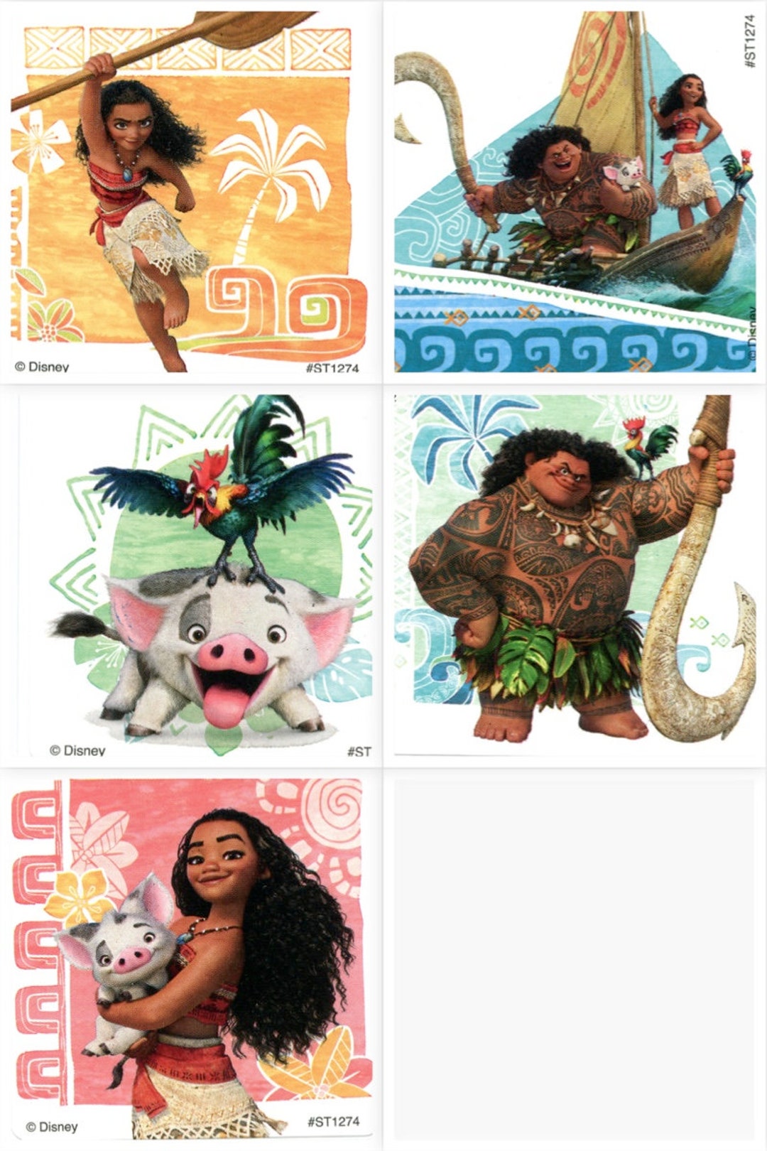 Moana Stickers - Moana Stickers Party - Envelope Seals, Party Favors ...