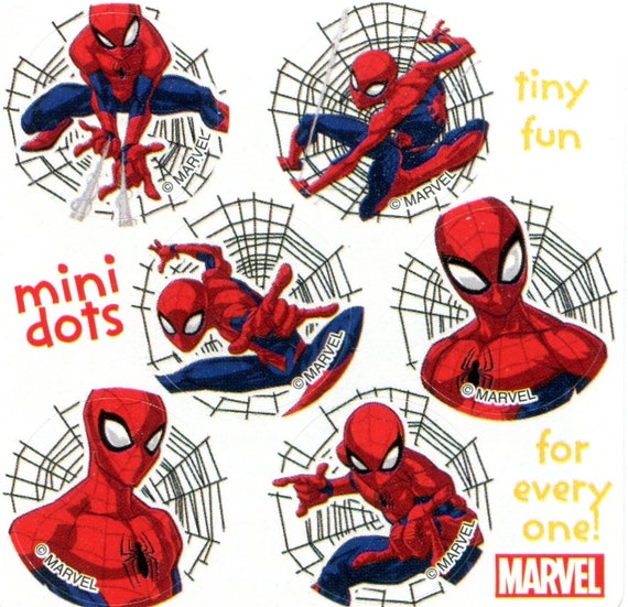 Spider-Man Stickers Dots Envelope Seals Party Favours