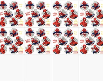 Spider-Man Stickers Dots Stickers - Spider-Man Dots - Envelope Seals, Doctor Stickers, Reward Chart, Medical Stickers Nurses Dentists