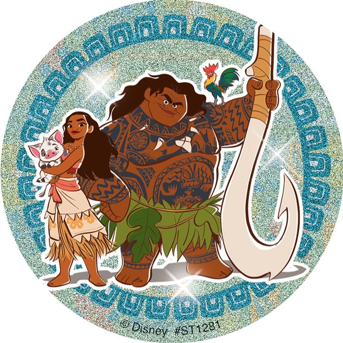 moana stickers moana glitter stickers party envelope etsy
