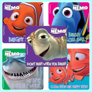 Adesivos Nemo Recompensas para Pacientes Odontológicos - Procurando Nemo Ótimo Paciente - Selos de Envelope, Adesivos para Médicos, Recompensas, Adesivos Médicos Dentistas
