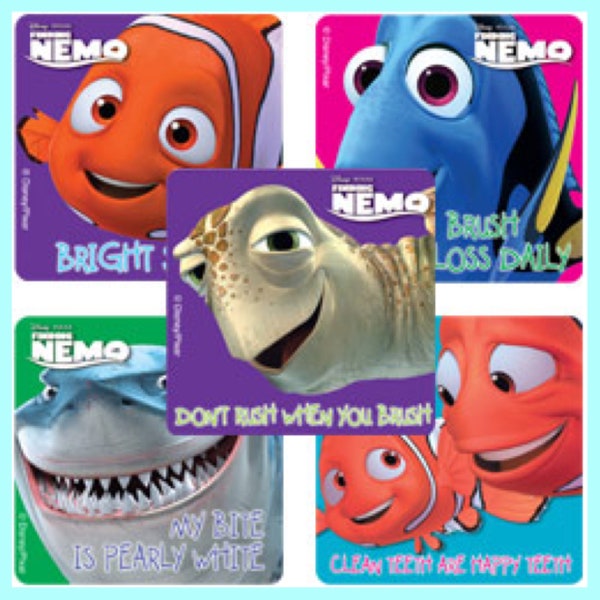 Nemo Stickers Dental Patient Rewards - Finding Nemo Great Patient - Envelope Seals, Doctor Stickers, Rewards, Medical Stickers Dentists