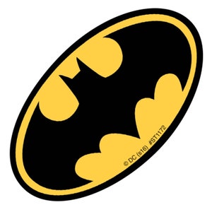 5 autocollants avec logo Batman sous licence - fête d'anniversaire Batman - scellés pour enveloppe, cadeaux, tableaux de récompenses pour les parents, anniversaire du mérite des enseignants