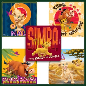 Lion King Stickers - Umschlag Siegel, Party Favors, Belohnungstabellen für Eltern, Verdienstpreise Lehrer - Simba Liong King Movie Party