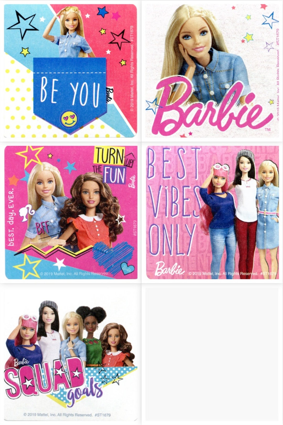 Pegatinas de Barbie con licencia Sellos de sobres, favores
